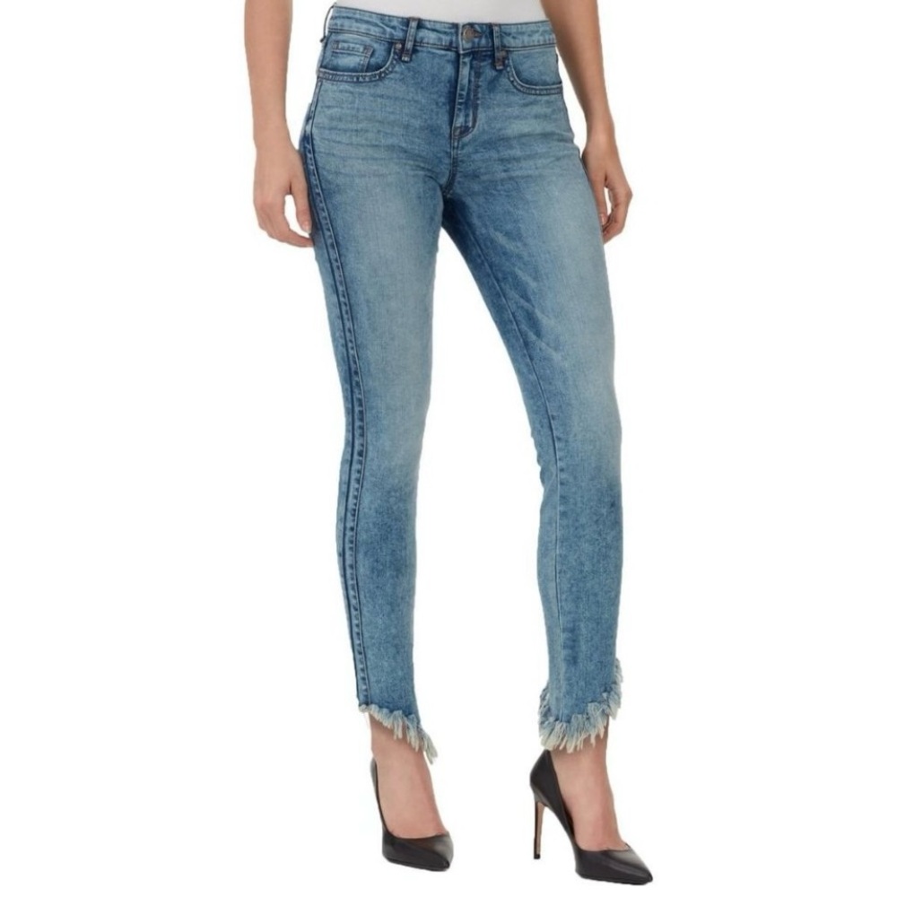 William Rast Blue Frayed Hem Jeans